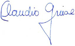 Unterschrift von Claudio Griese